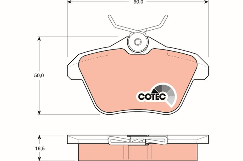 Brake Pad Set, disc brake TRW GDB1147