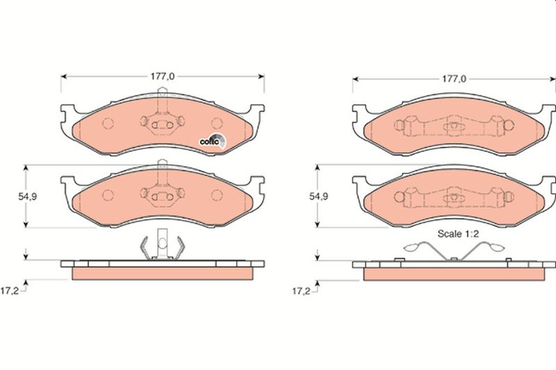 Brake Pad Set, disc brake TRW GDB1153