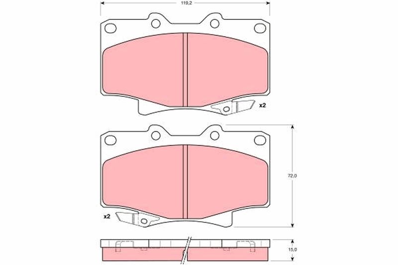 Brake Pad Set, disc brake TRW GDB1154