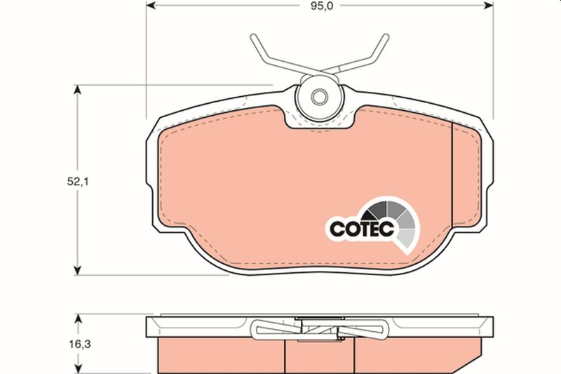 Brake Pad Set, disc brake TRW GDB1155