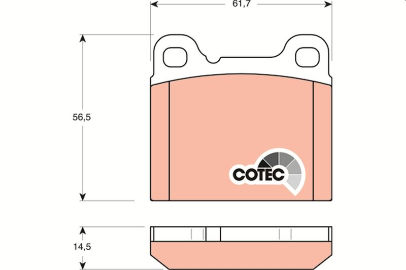 Brake Pad Set, disc brake TRW GDB1160