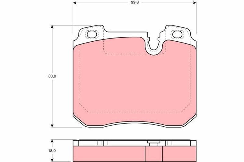 Brake Pad Set, disc brake TRW GDB1161