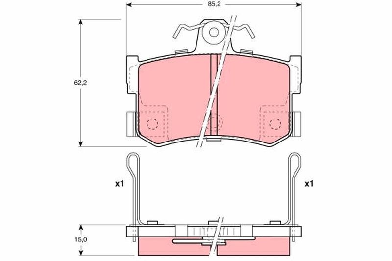 Brake Pad Set, disc brake TRW GDB1169