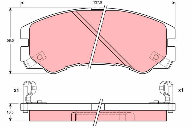 Brake Pad Set, disc brake TRW GDB1186