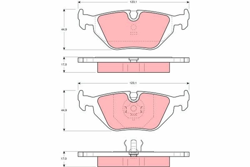 Комплект гальмівних накладок, дискове гальмо TRW GDB1189