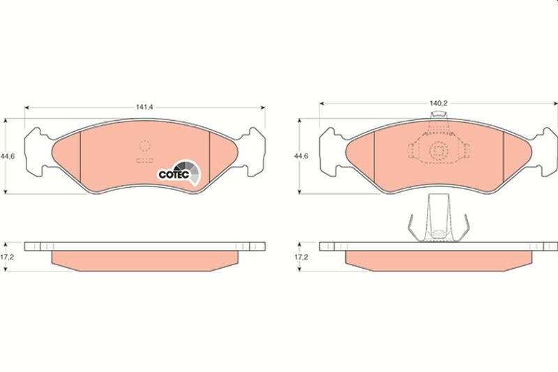 Brake Pad Set, disc brake TRW GDB1221