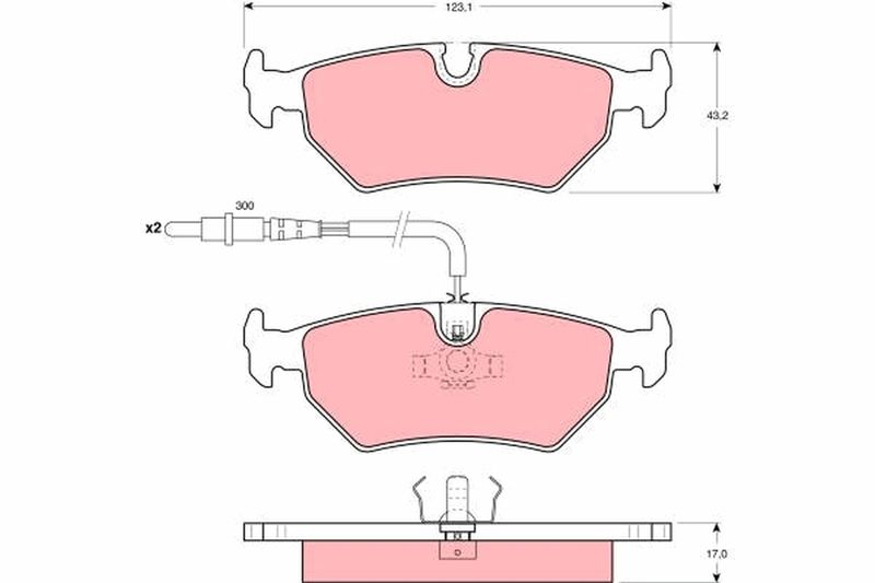 Brake Pad Set, disc brake TRW GDB1258