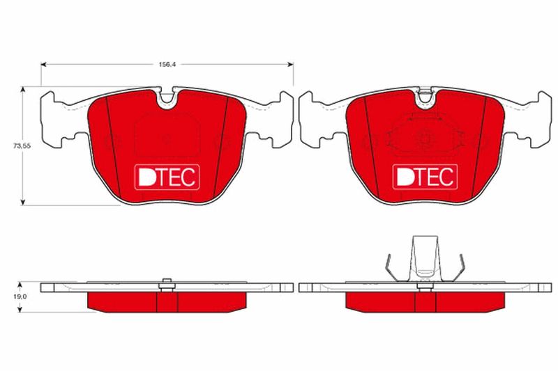 Brake Pad Set, disc brake TRW GDB1261DTE