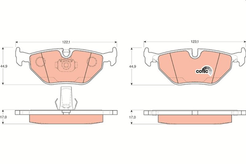 Brake Pad Set, disc brake TRW GDB1265