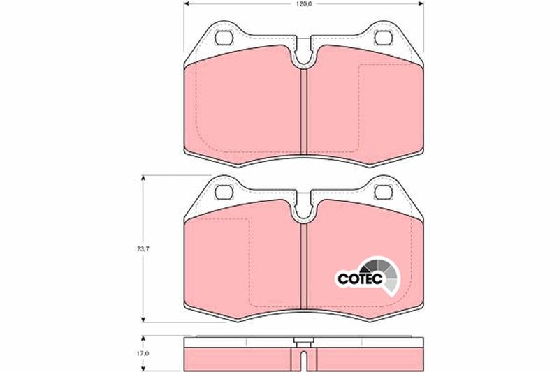 Brake Pad Set, disc brake TRW GDB1269