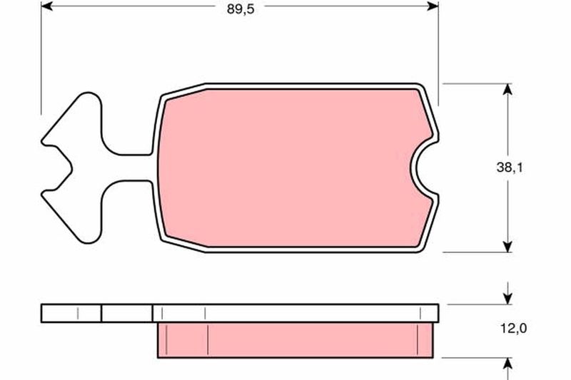 Brake Pad Set, disc brake TRW GDB127