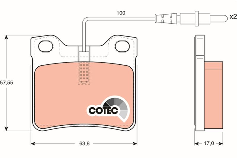 Brake Pad Set, disc brake TRW GDB1289