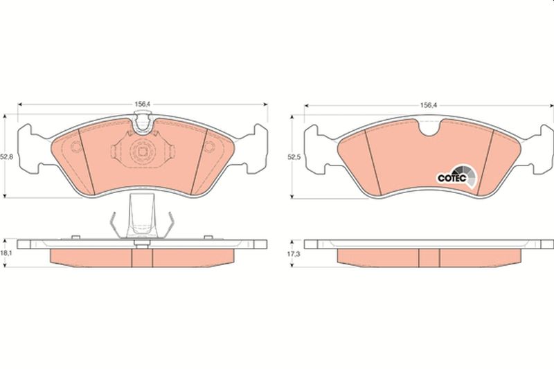 Brake Pad Set, disc brake TRW GDB1300