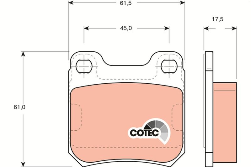 Brake Pad Set, disc brake TRW GDB1302