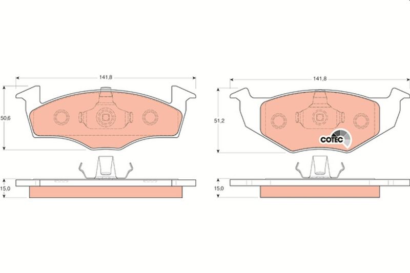 Brake Pad Set, disc brake TRW GDB1306