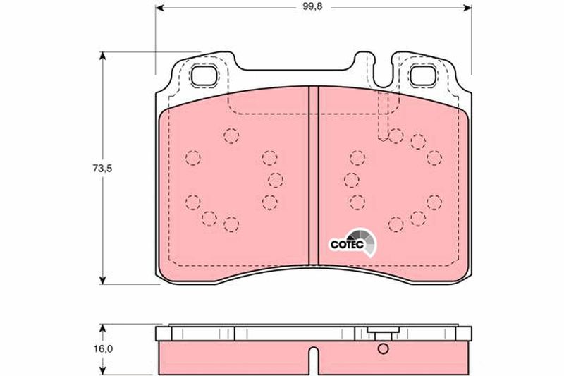 Brake Pad Set, disc brake TRW GDB1318