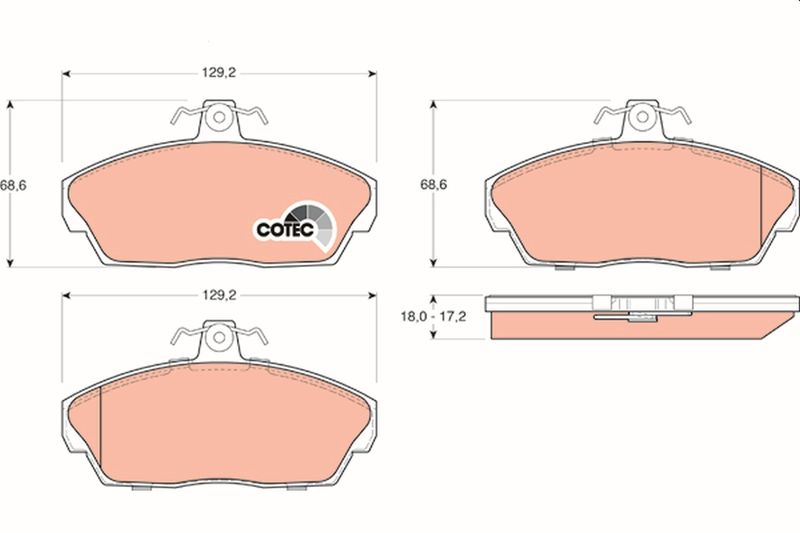 Brake Pad Set, disc brake TRW GDB1319