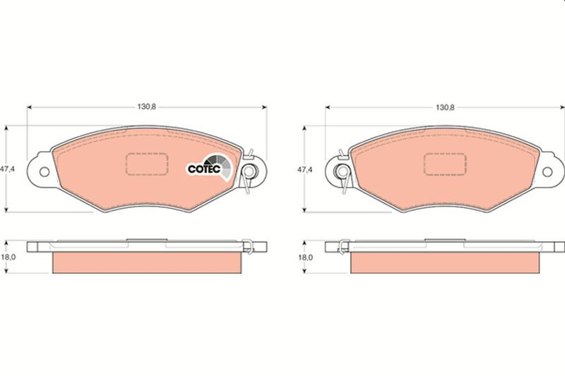 Brake Pad Set, disc brake TRW GDB1321