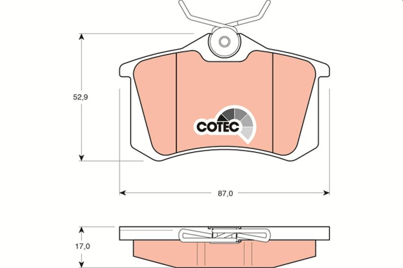 Brake Pad Set, disc brake TRW GDB1330