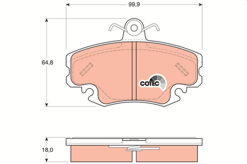 Brake Pad Set, disc brake TRW GDB1332