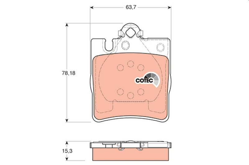 Brake Pad Set, disc brake TRW GDB1334