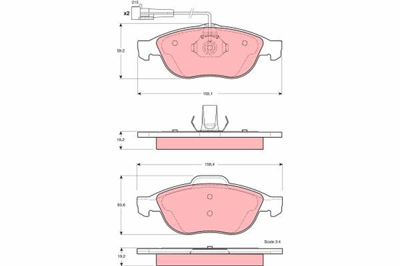 Brake Pad Set, disc brake TRW GDB1337