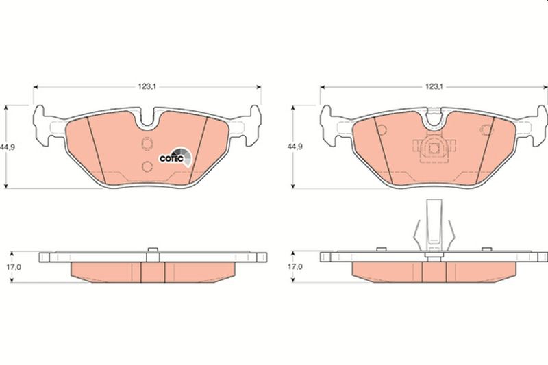 Brake Pad Set, disc brake TRW GDB1344