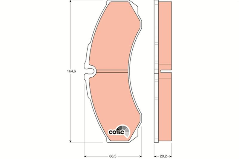 Brake Pad Set, disc brake TRW GDB1345