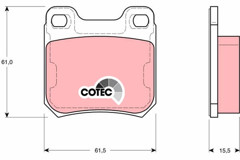 Brake Pad Set, disc brake TRW GDB1346