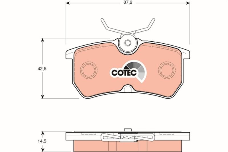 Brake Pad Set, disc brake TRW GDB1354