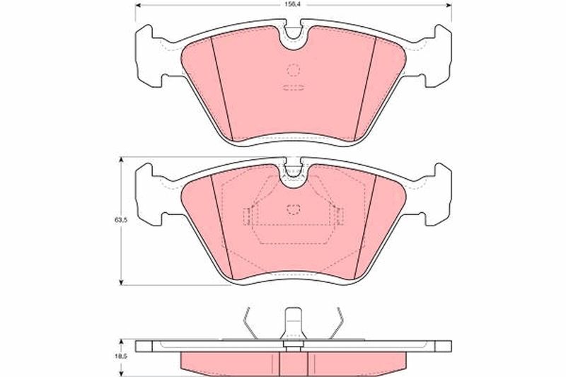 Brake Pad Set, disc brake TRW GDB1355