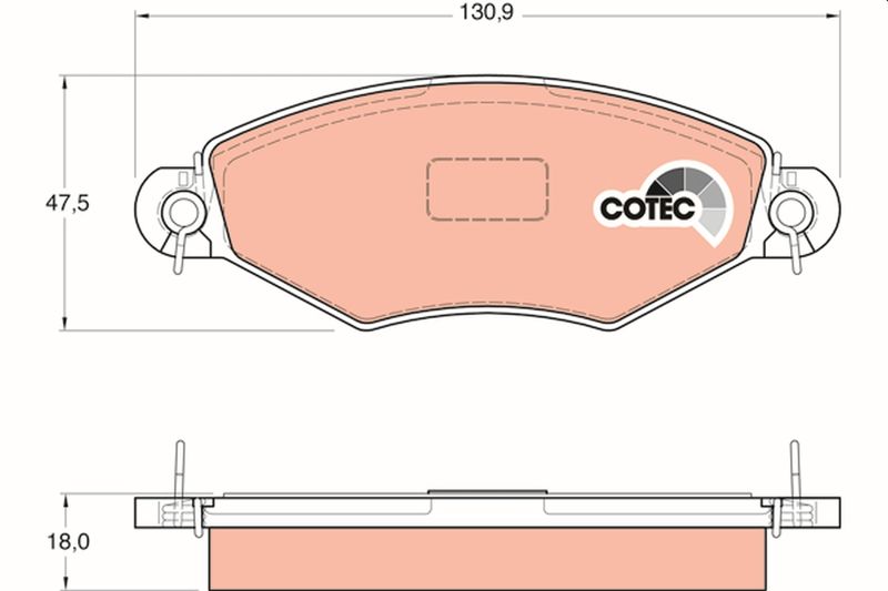 Brake Pad Set, disc brake TRW GDB1361