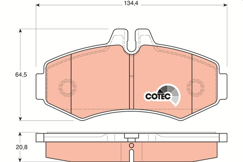 Brake Pad Set, disc brake TRW GDB1373