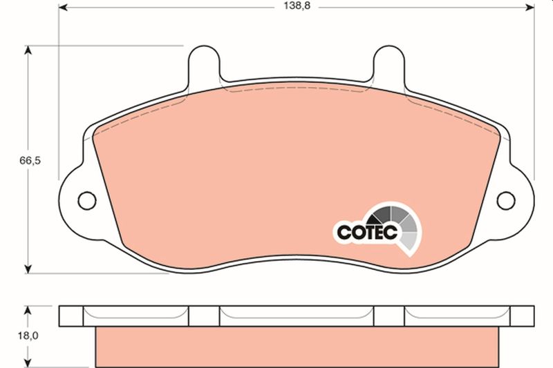 Brake Pad Set, disc brake TRW GDB1380