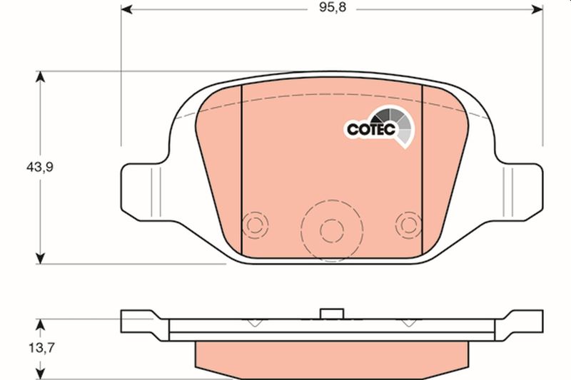 Brake Pad Set, disc brake TRW GDB1384