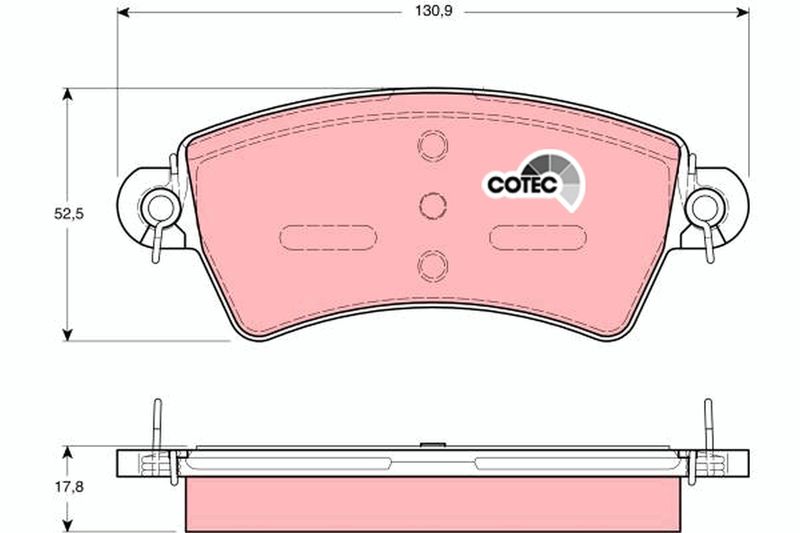 Brake Pad Set, disc brake TRW GDB1385