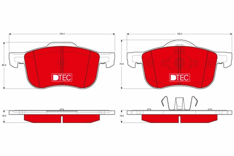 Brake Pad Set, disc brake TRW GDB1388DTE