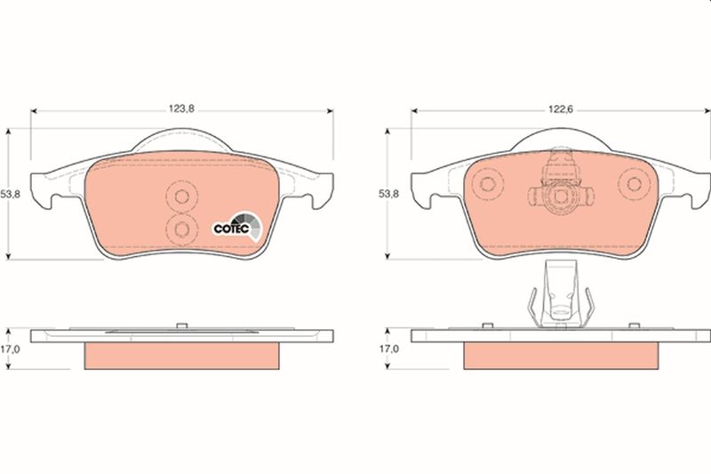 Brake Pad Set, disc brake TRW GDB1389