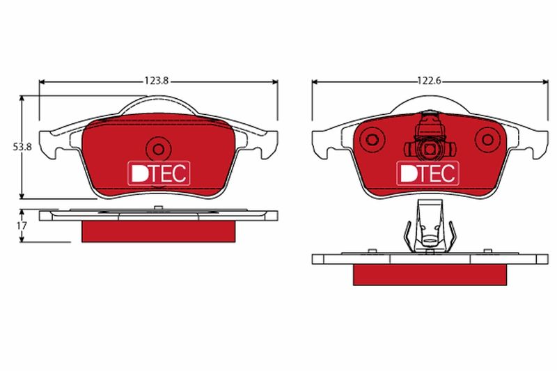 Brake Pad Set, disc brake TRW GDB1389DTE