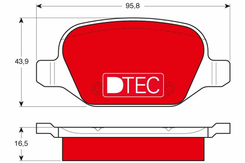 Brake Pad Set, disc brake TRW GDB1396DTE