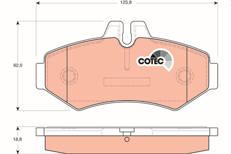 Brake Pad Set, disc brake TRW GDB1399