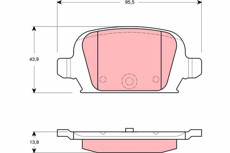 Brake Pad Set, disc brake TRW GDB1412