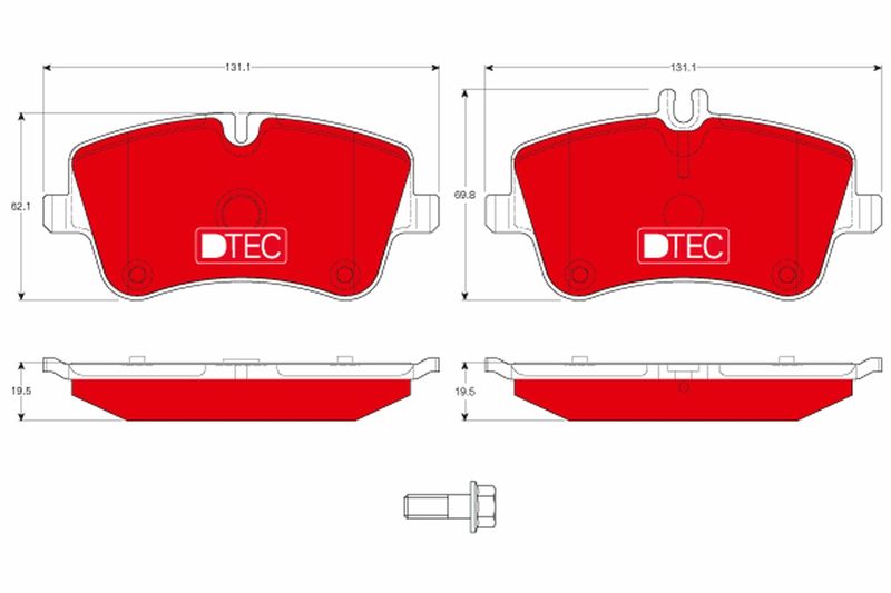 Brake Pad Set, disc brake TRW GDB1413DTE