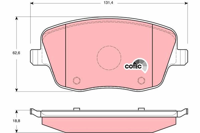 Brake Pad Set, disc brake TRW GDB1414