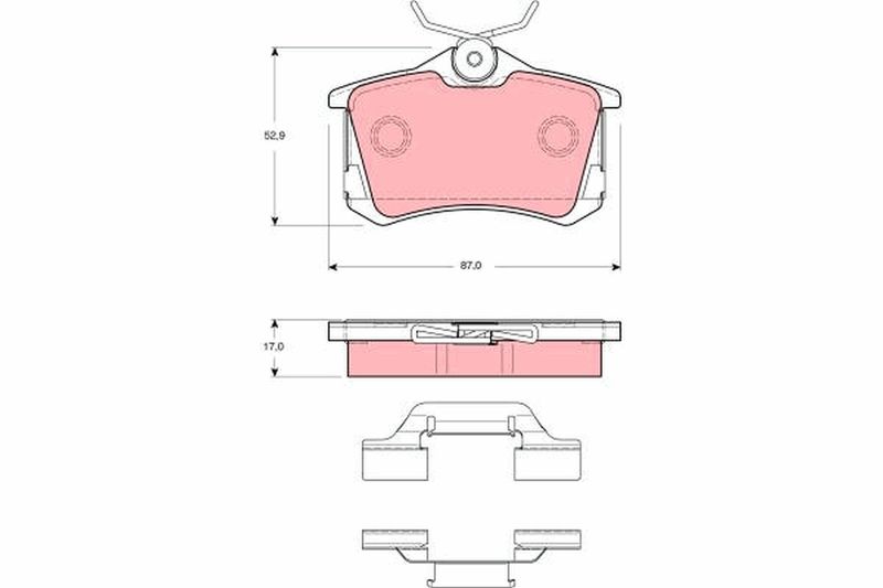 Brake Pad Set, disc brake TRW GDB1416