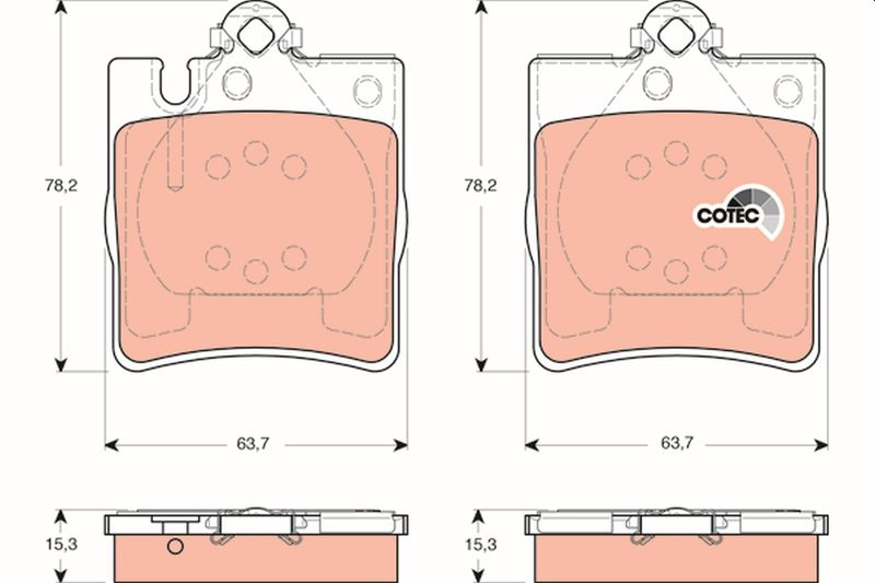 Brake Pad Set, disc brake TRW GDB1421