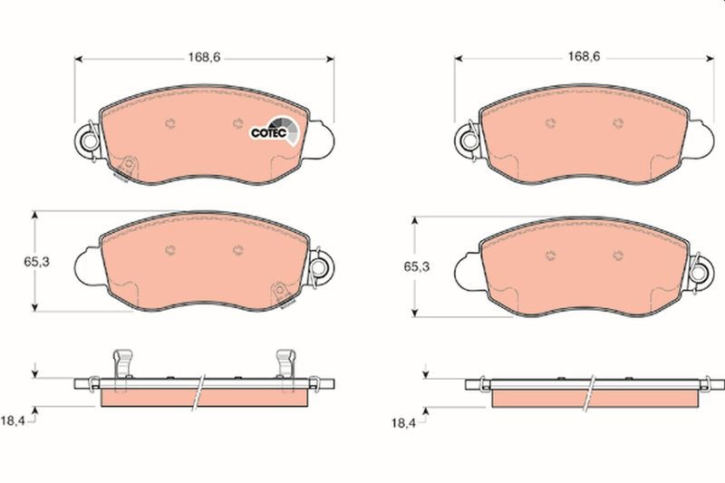 Brake Pad Set, disc brake TRW GDB1424