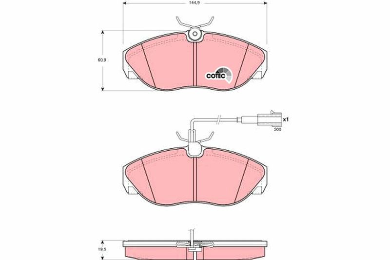 Brake Pad Set, disc brake TRW GDB1425