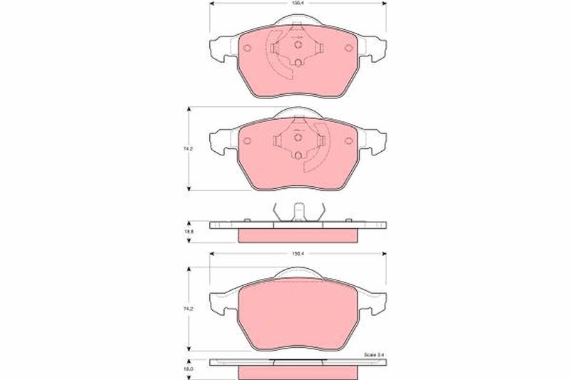 Brake Pad Set, disc brake TRW GDB1429