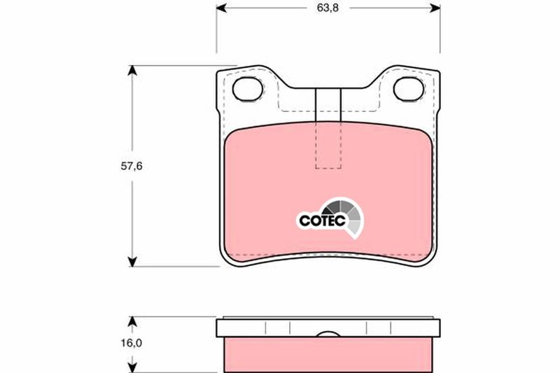 Brake Pad Set, disc brake TRW GDB1432